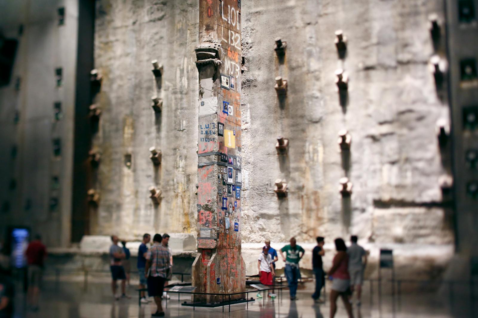 Steel column at the 9/11 Memorial & Museum