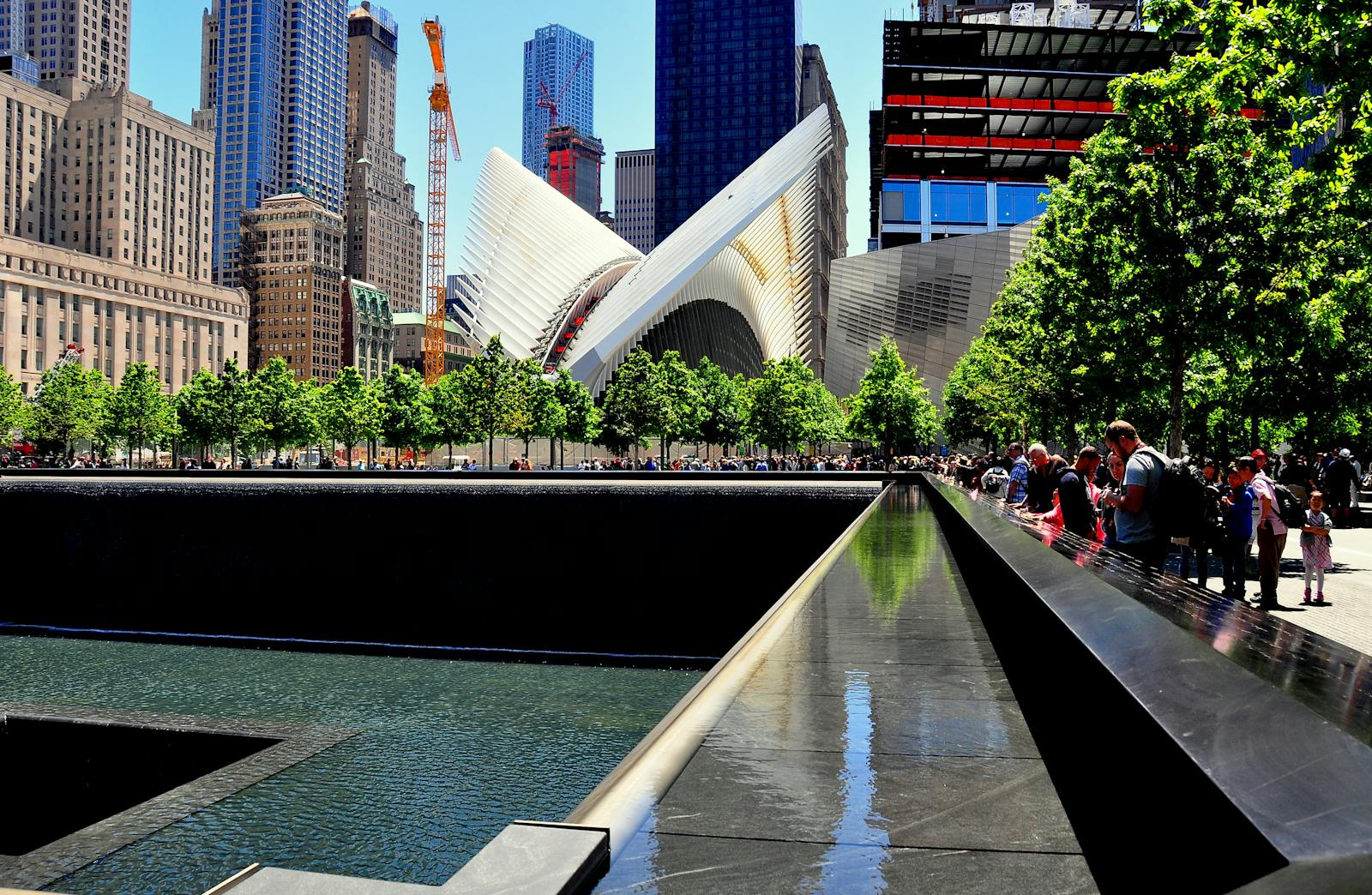 Vue sur les bassins du 9/11 Memorial & Musée