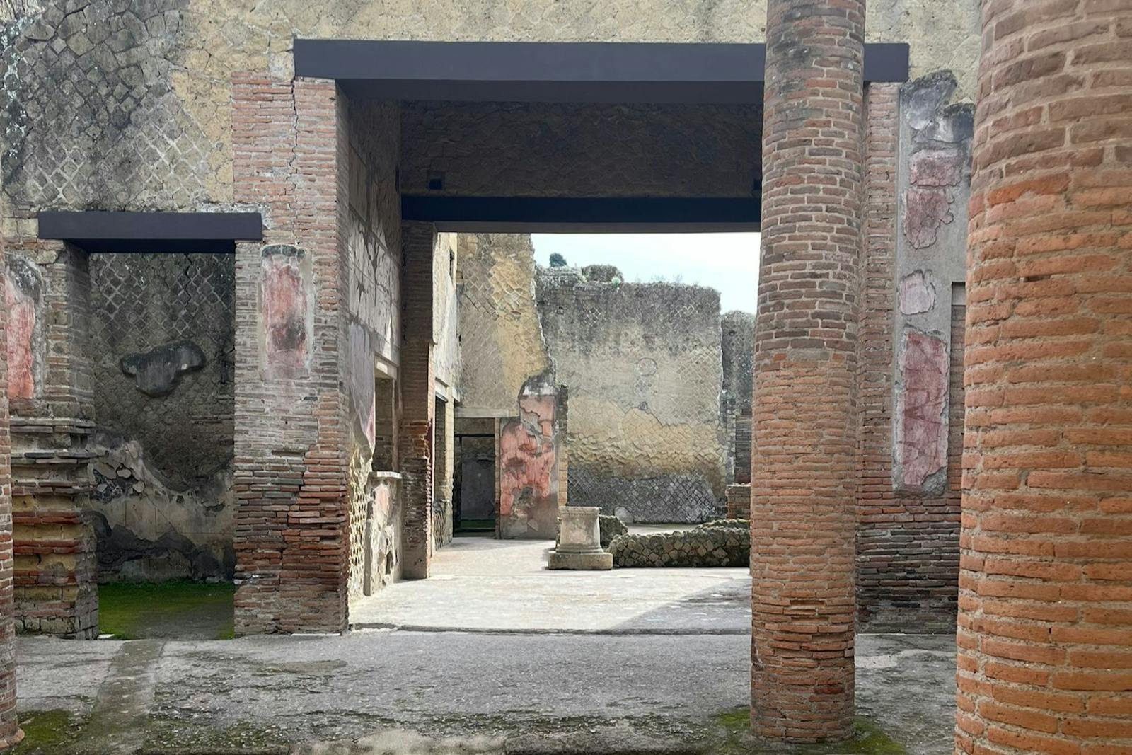 Interior view of the ancient ruins of Herculaneum